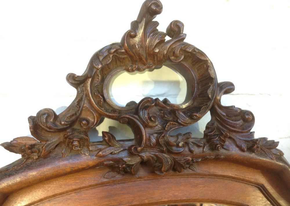 CARVED OAK FRENCH WALL MIRROR View II