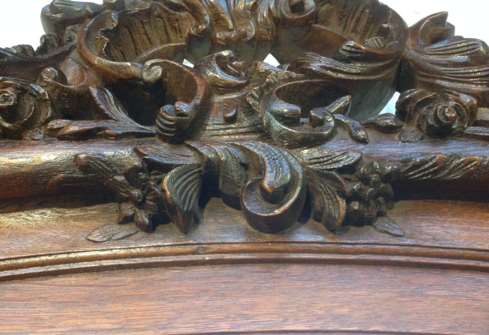 CARVED OAK FRENCH WALL MIRROR View IV
