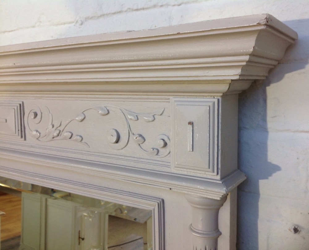 LARGE PAINTED FRENCH WALL MIRROR View II
