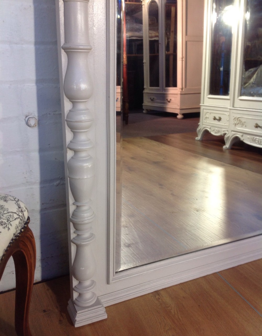 LARGE PAINTED FRENCH WALL MIRROR View IV