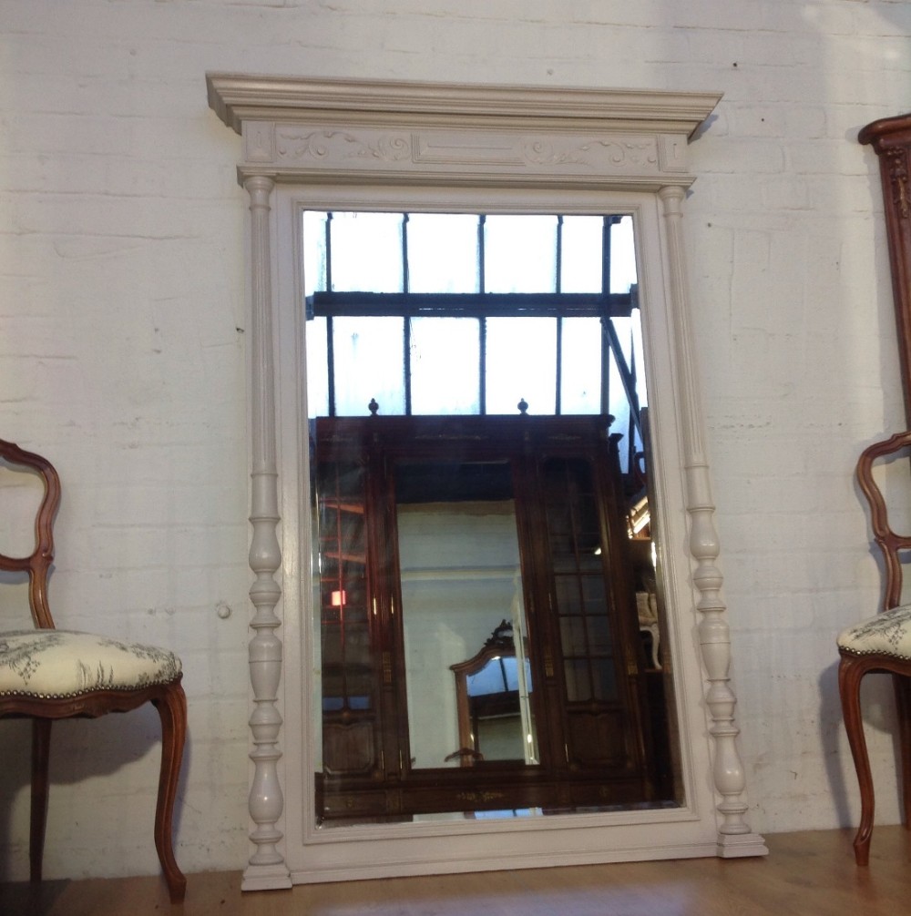LARGE PAINTED FRENCH WALL MIRROR View VI