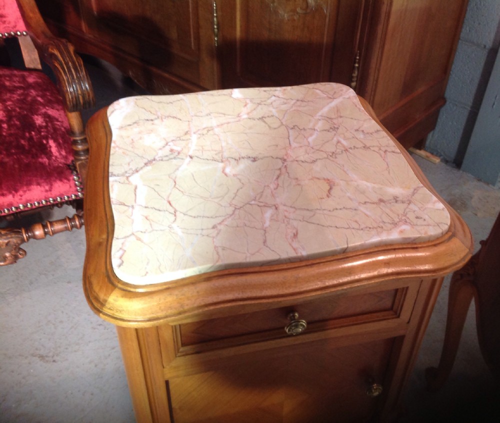PAIR OF FRENCH WALNUT BEDSIDE CABINETS View IX
