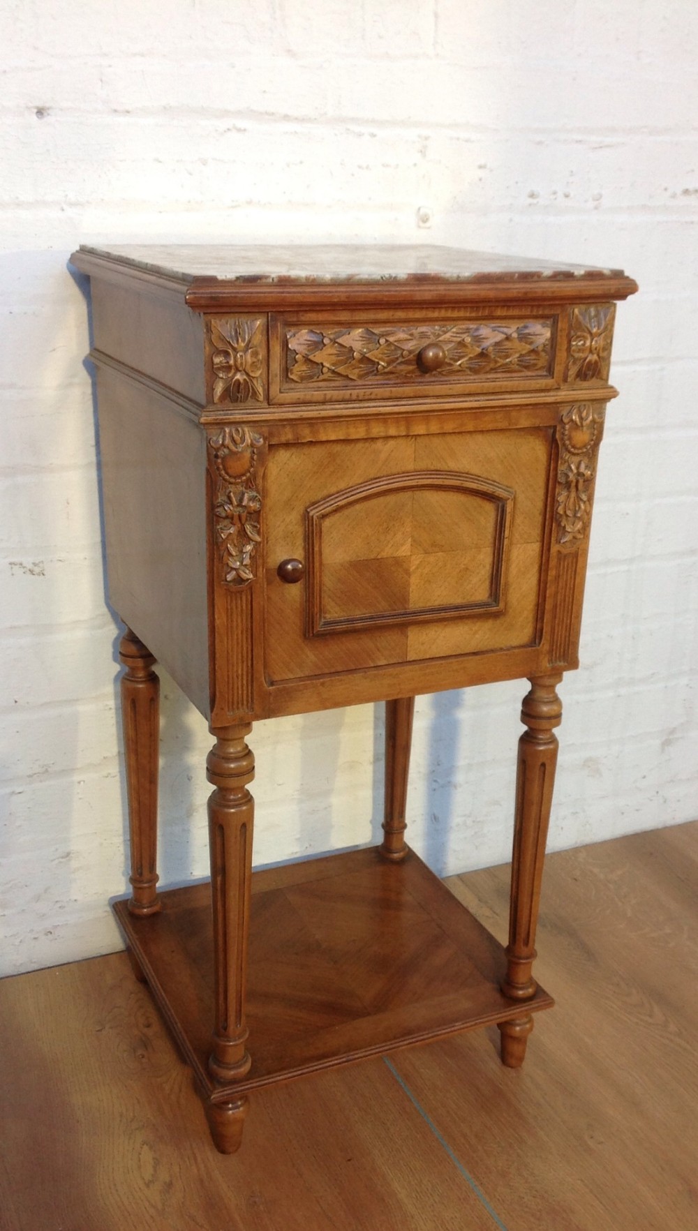 french walnut bedside cabinet - CATEGORY: ANTIQUE CABINETS - DATED 1910