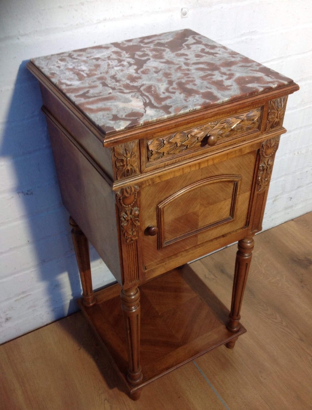 FRENCH WALNUT BEDSIDE CABINET View III