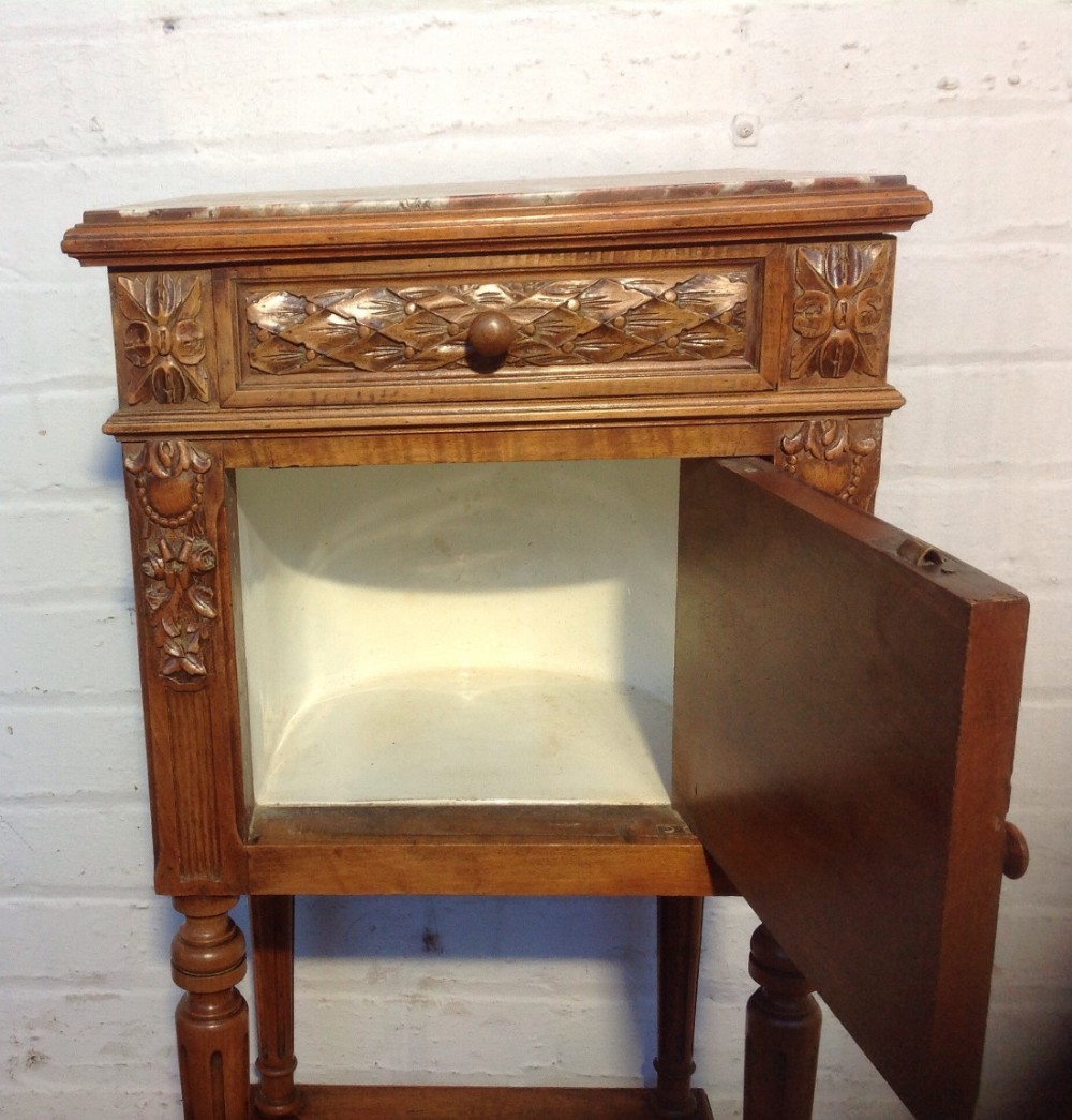 FRENCH WALNUT BEDSIDE CABINET View IV