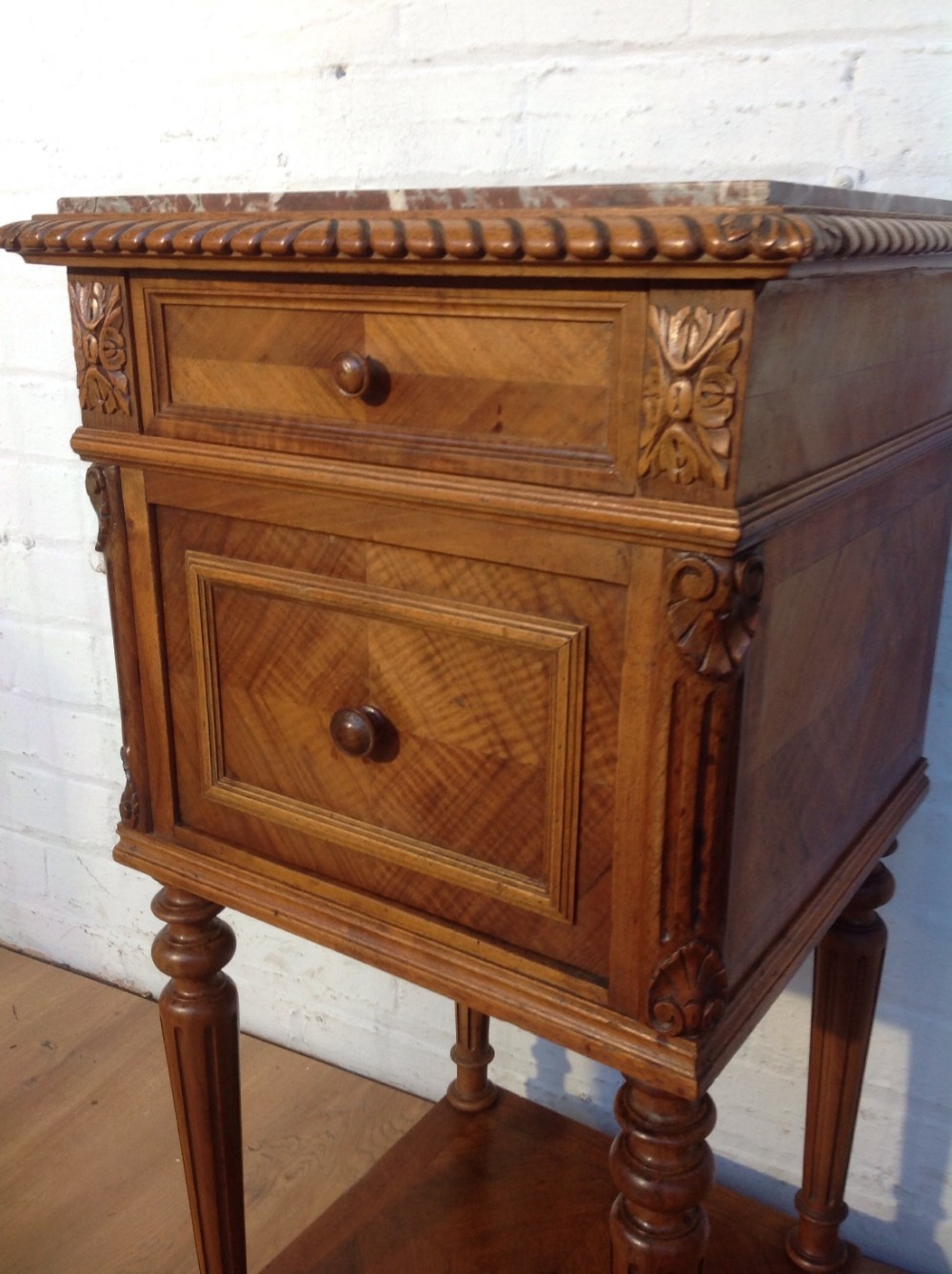 FRENCH WALNUT BEDSIDE CABINET View III