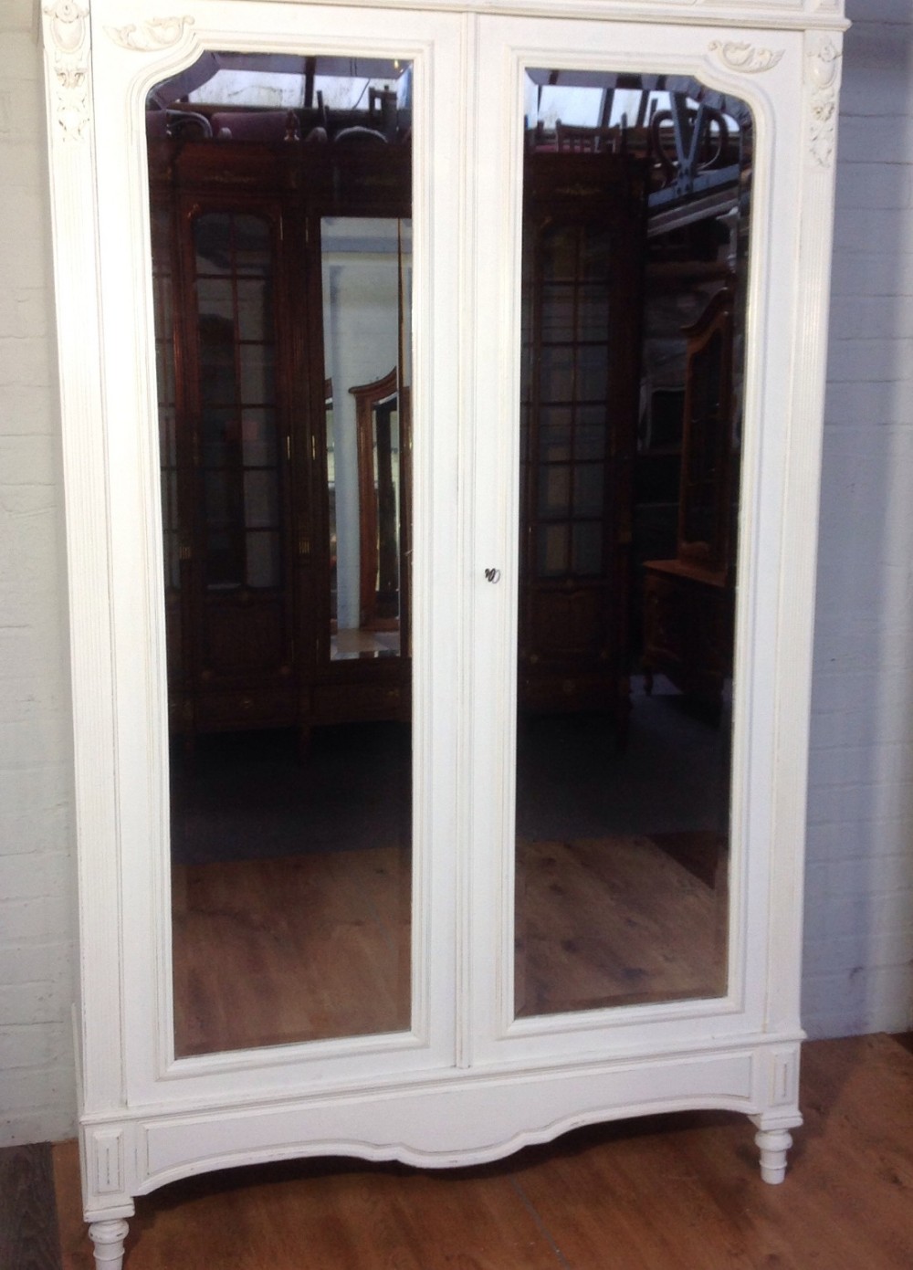 PAINTED FRENCH WALNUT ARMOIRE View IV