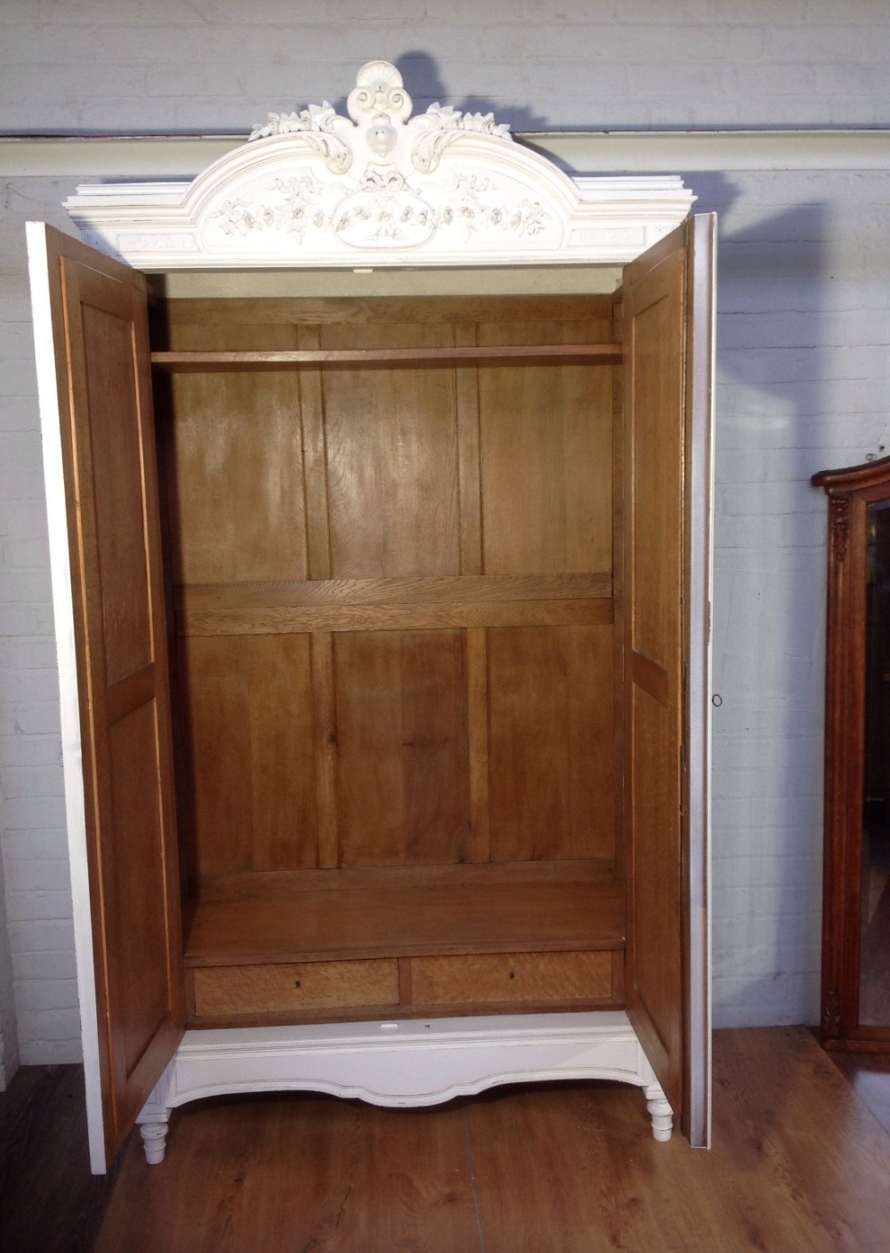 PAINTED FRENCH WALNUT ARMOIRE View VI