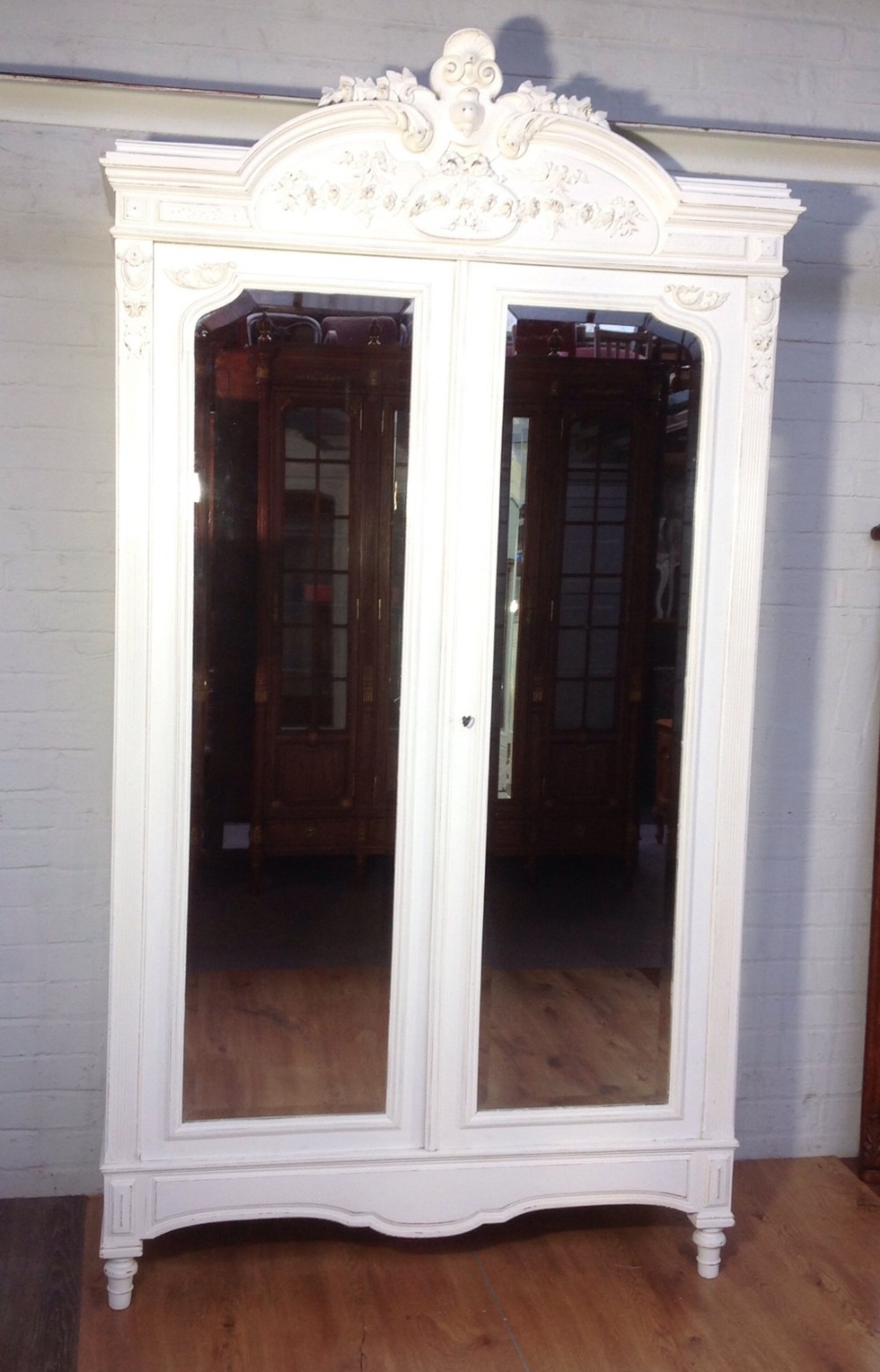 PAINTED FRENCH WALNUT ARMOIRE View VII