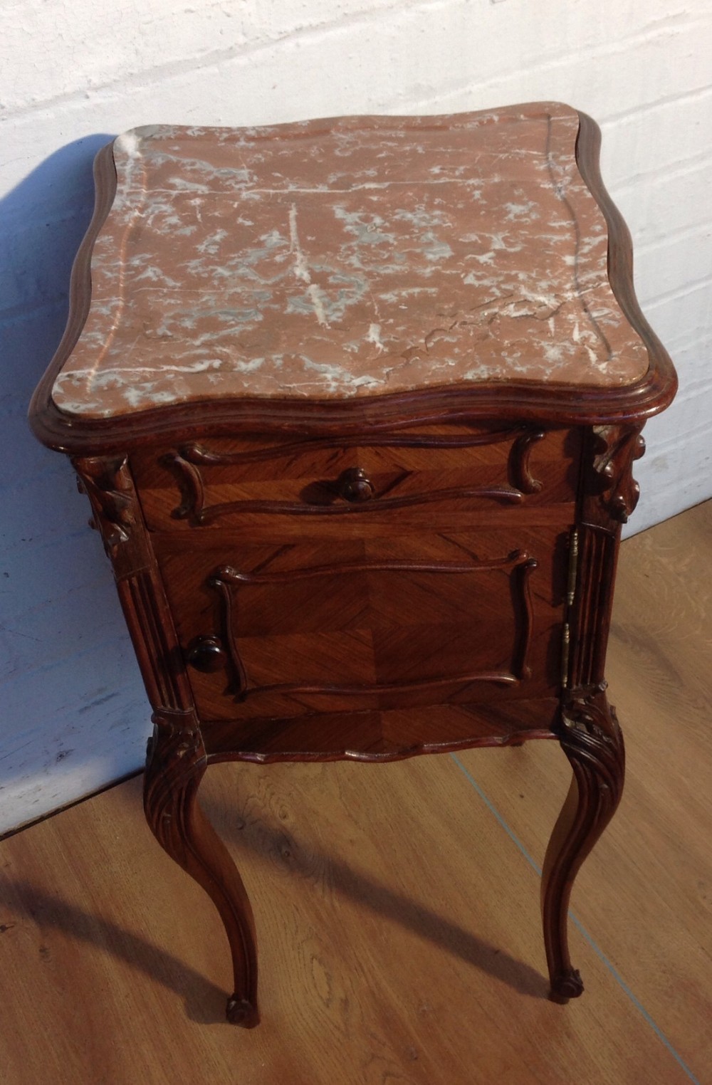 ROSEWOOD FRENCH BEDSIDE CABINET View II