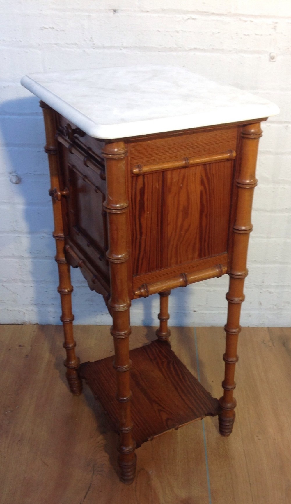 FAUX BAMBOO FRENCH BEDSIDE CABINET View IV