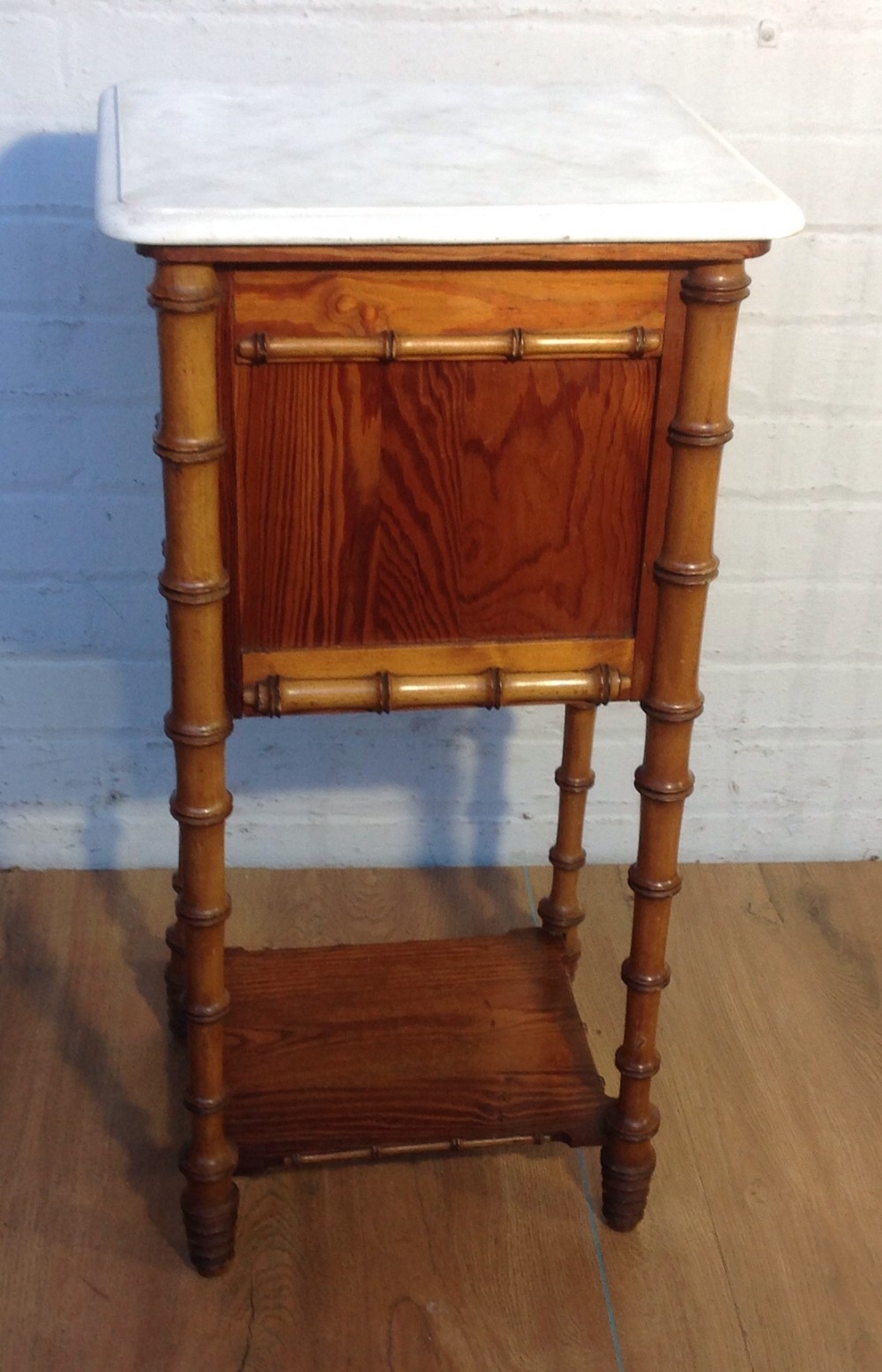 FAUX BAMBOO FRENCH BEDSIDE CABINET View II