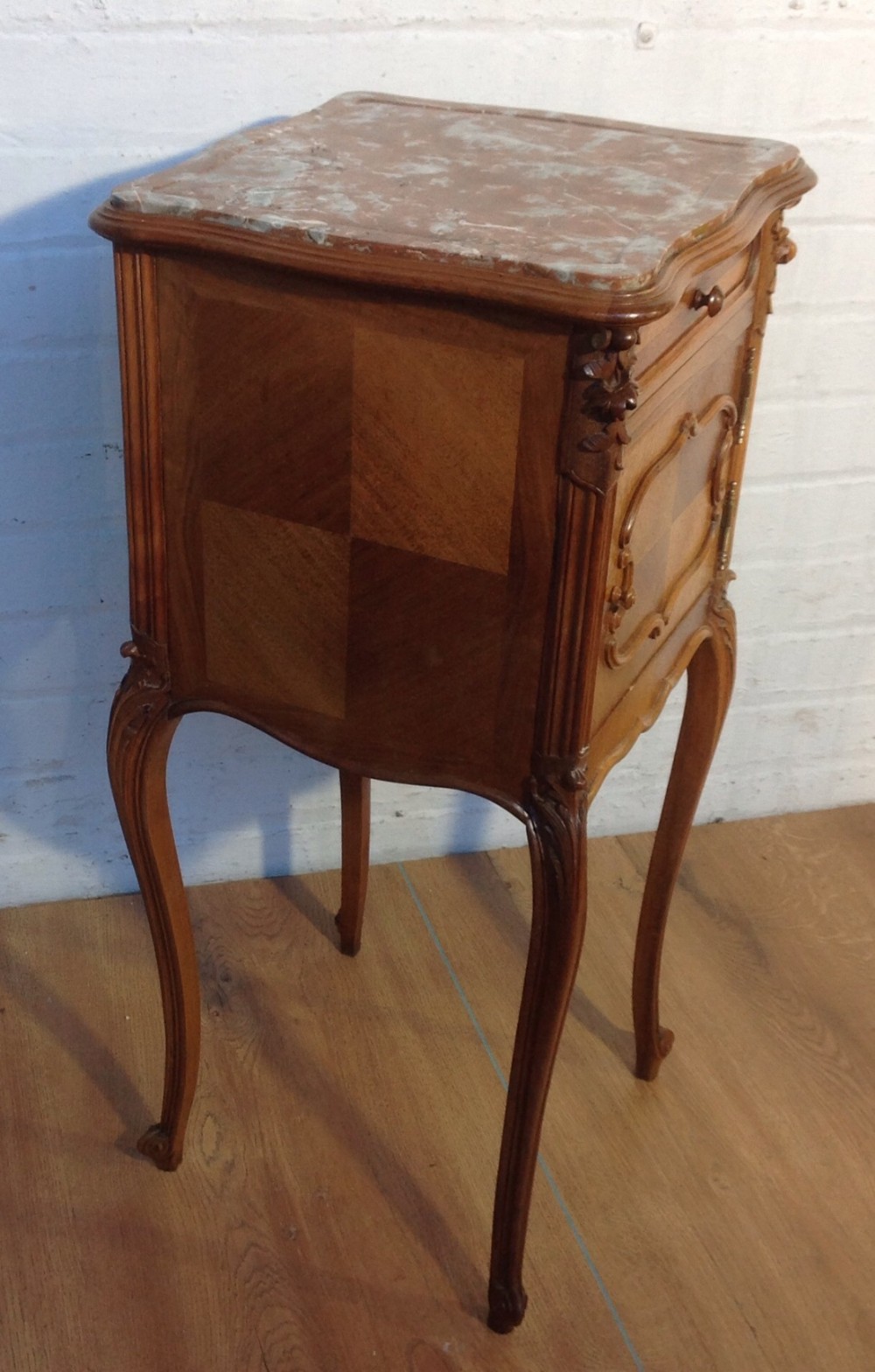 FRENCH WALNUT BEDSIDE CABINET View IV