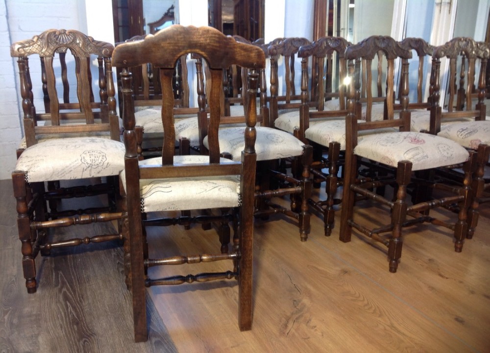 SET OF 16 FRENCH DINING CHAIRS View V
