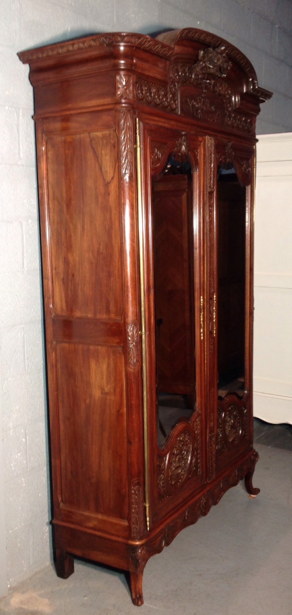 CARVED WALNUT FRENCH ARMOIRE View XI