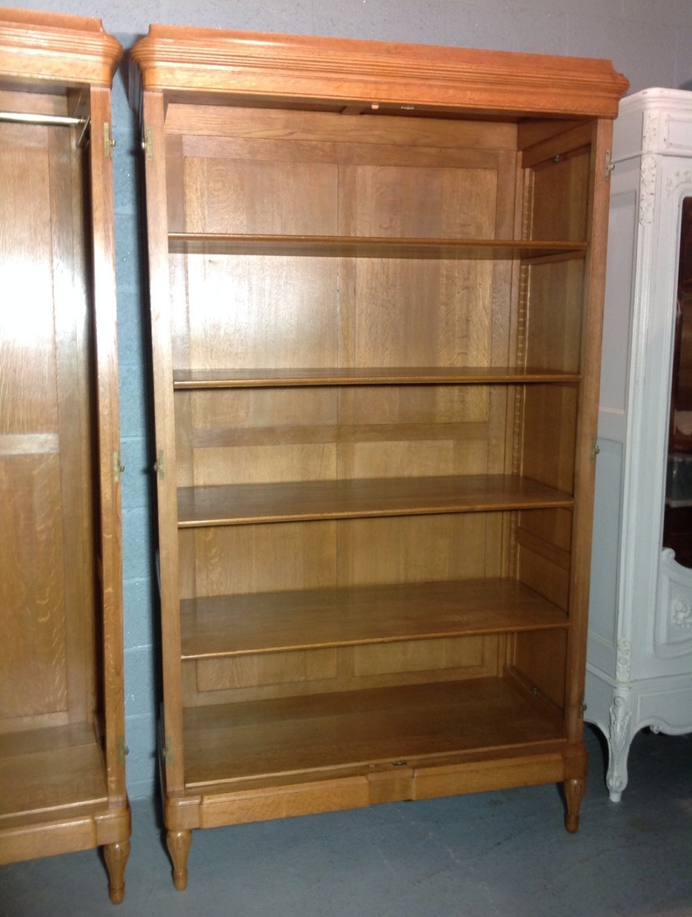 PAIR OF FRENCH OAK CABINETS. View III