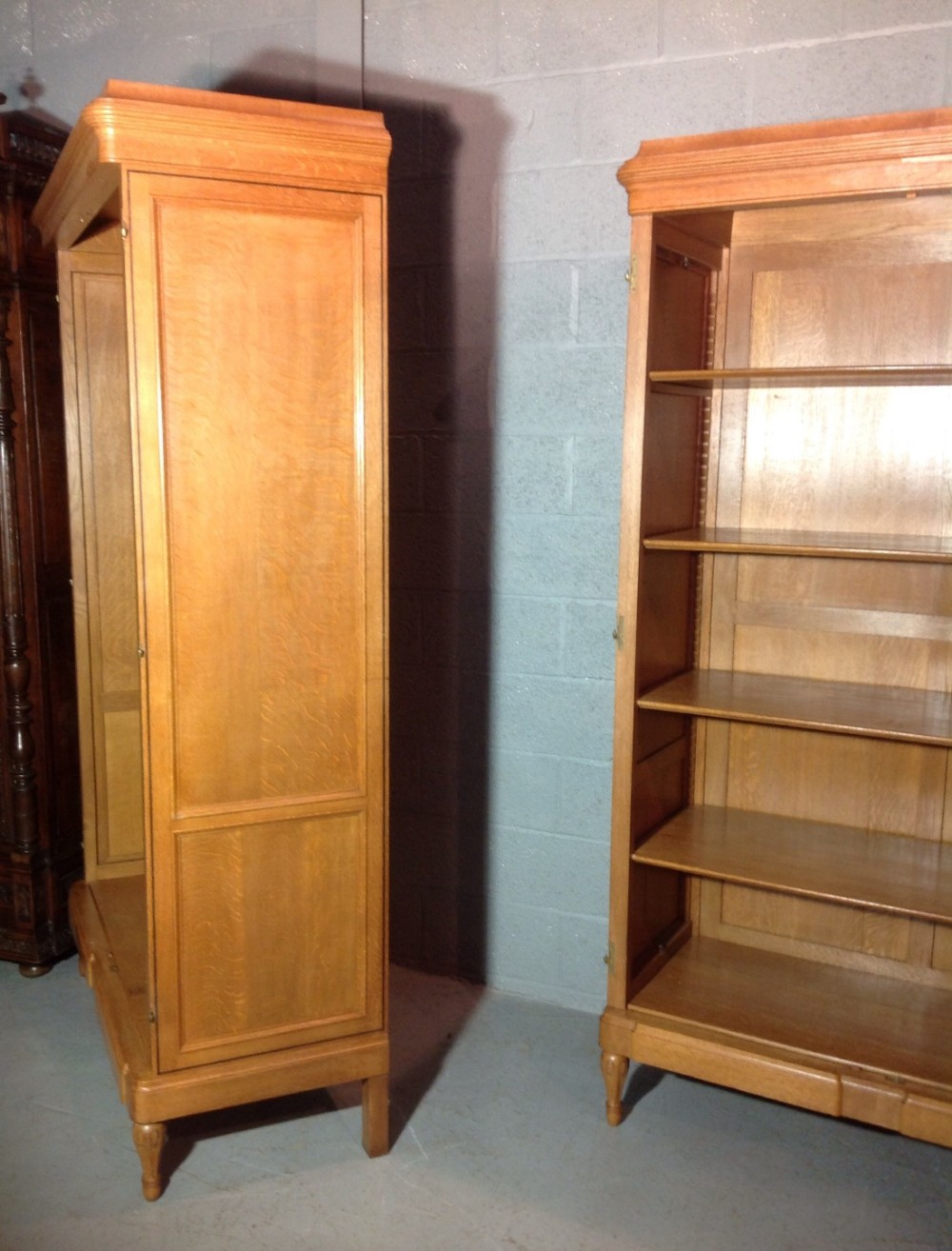 PAIR OF FRENCH OAK CABINETS. View VI
