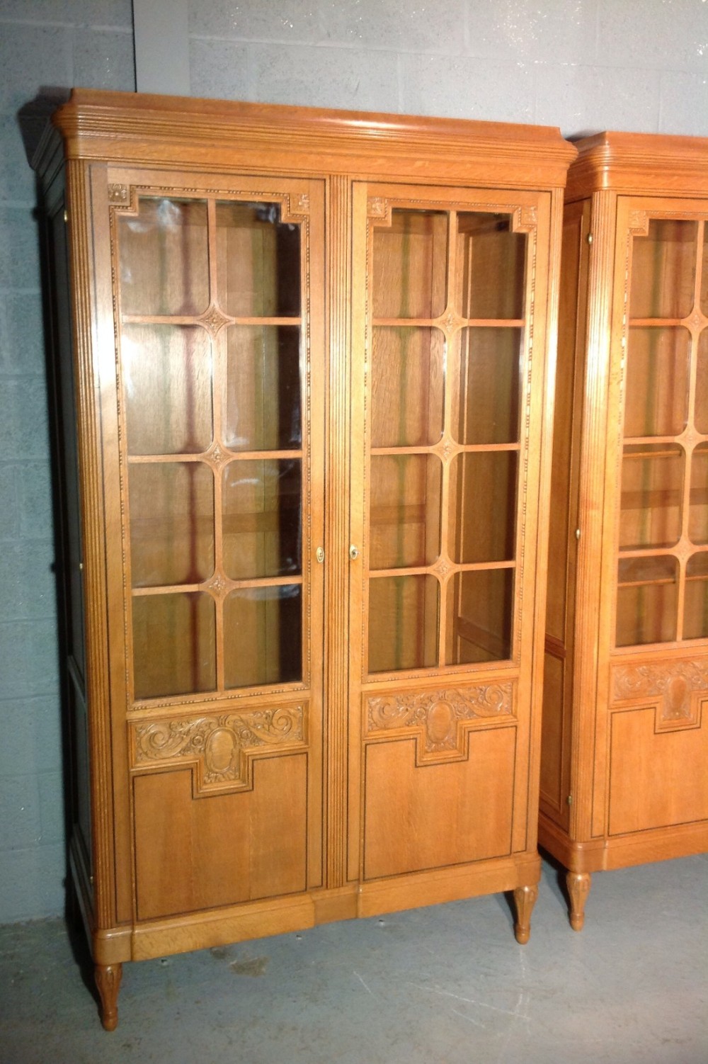 PAIR OF FRENCH OAK CABINETS. View XI
