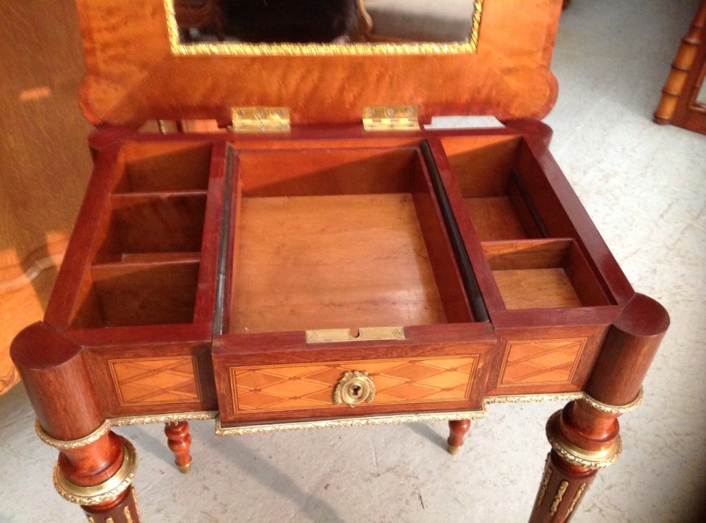 FRENCH INLAID MARQUETRY WORK TABLE View XIV