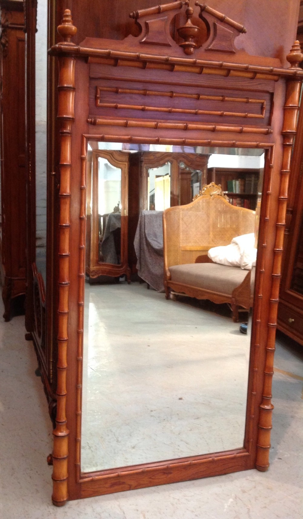 FRENCH FAUX BAMBOO MIRROR View VII