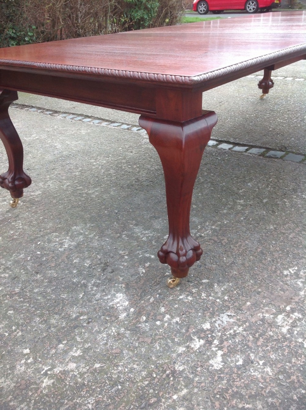 LARGE 14 SEATER MAHOGANY DINING TABLE View II