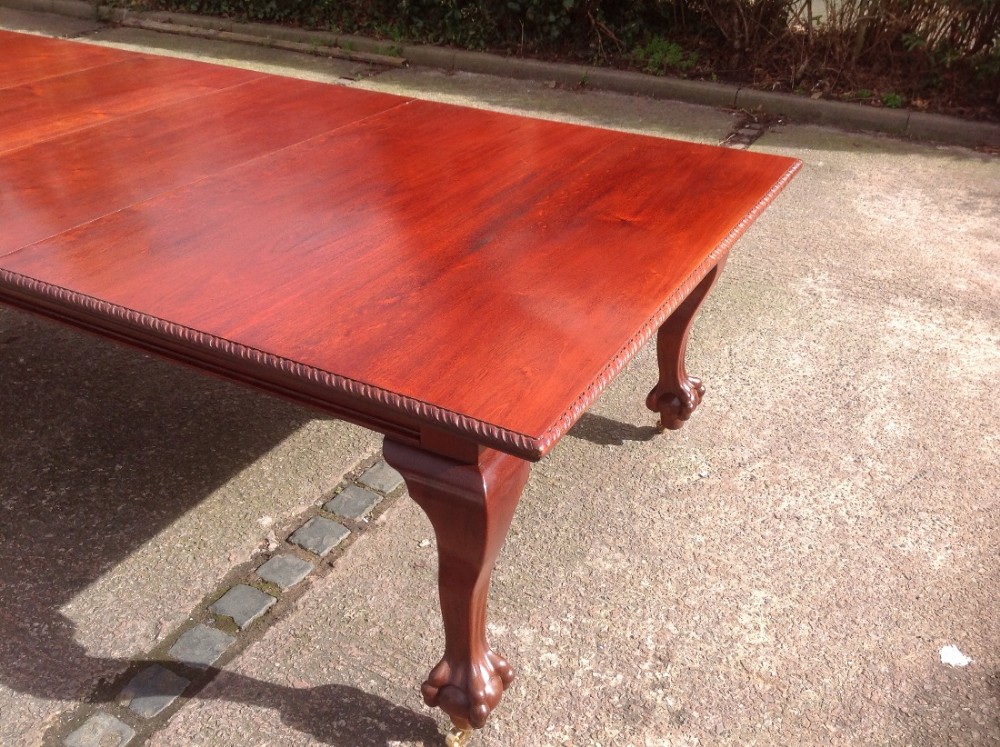 LARGE 14 SEATER MAHOGANY DINING TABLE View III