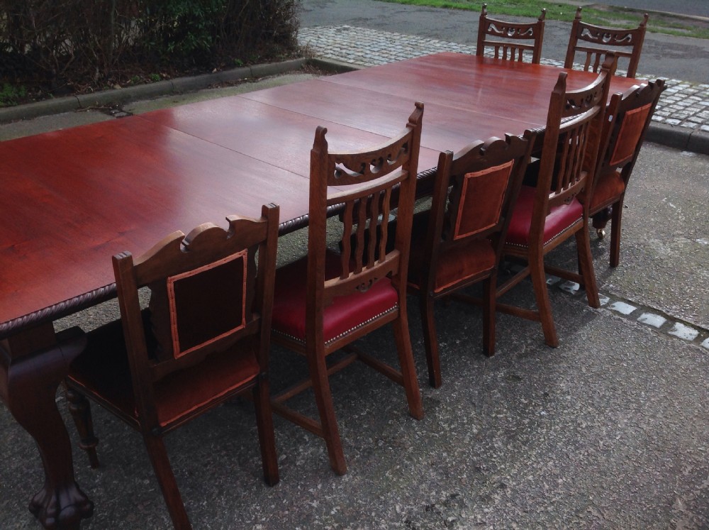 LARGE 14 SEATER MAHOGANY DINING TABLE View IV