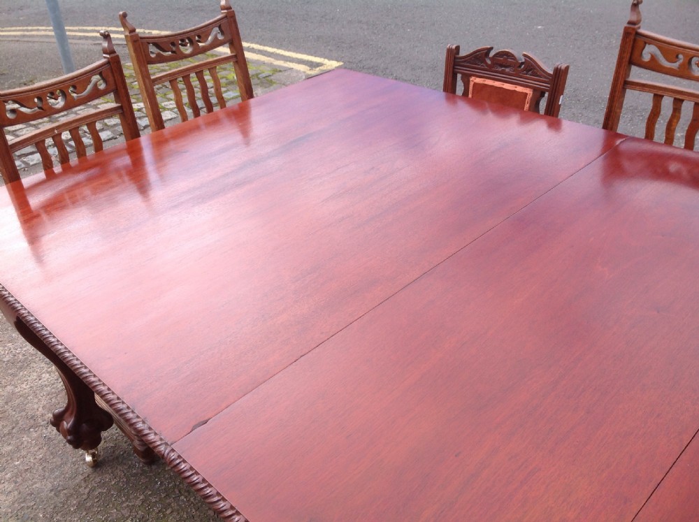 LARGE 14 SEATER MAHOGANY DINING TABLE View VI