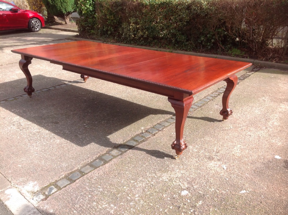 LARGE 14 SEATER MAHOGANY DINING TABLE View XI