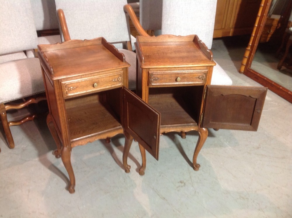 PAIR OF FRENCH OAK BEDSIDE CABINETS View III