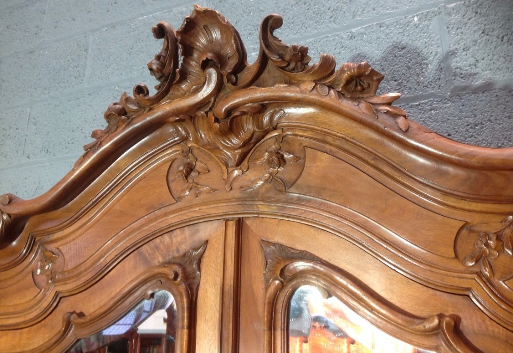 CARVED WALNUT FRENCH ARMOIRE View III