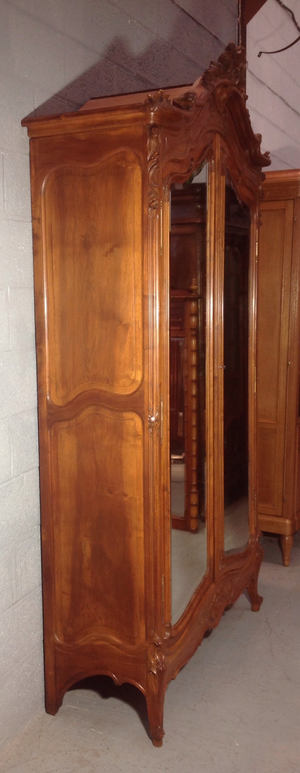 CARVED WALNUT FRENCH ARMOIRE View IX