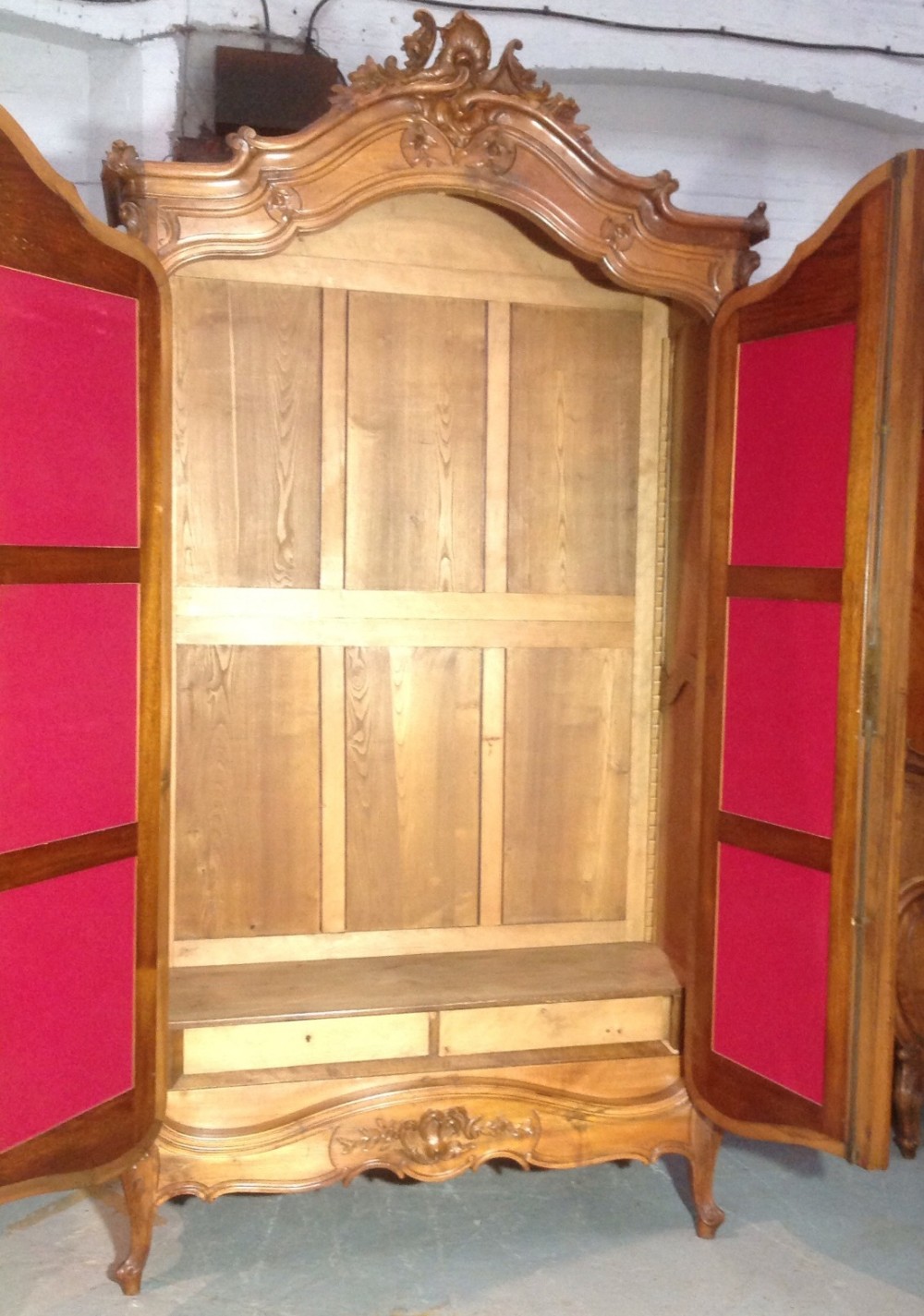 CARVED WALNUT FRENCH ARMOIRE View XI