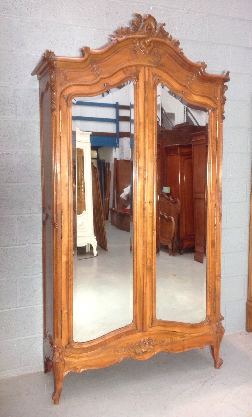 CARVED WALNUT FRENCH ARMOIRE View XII