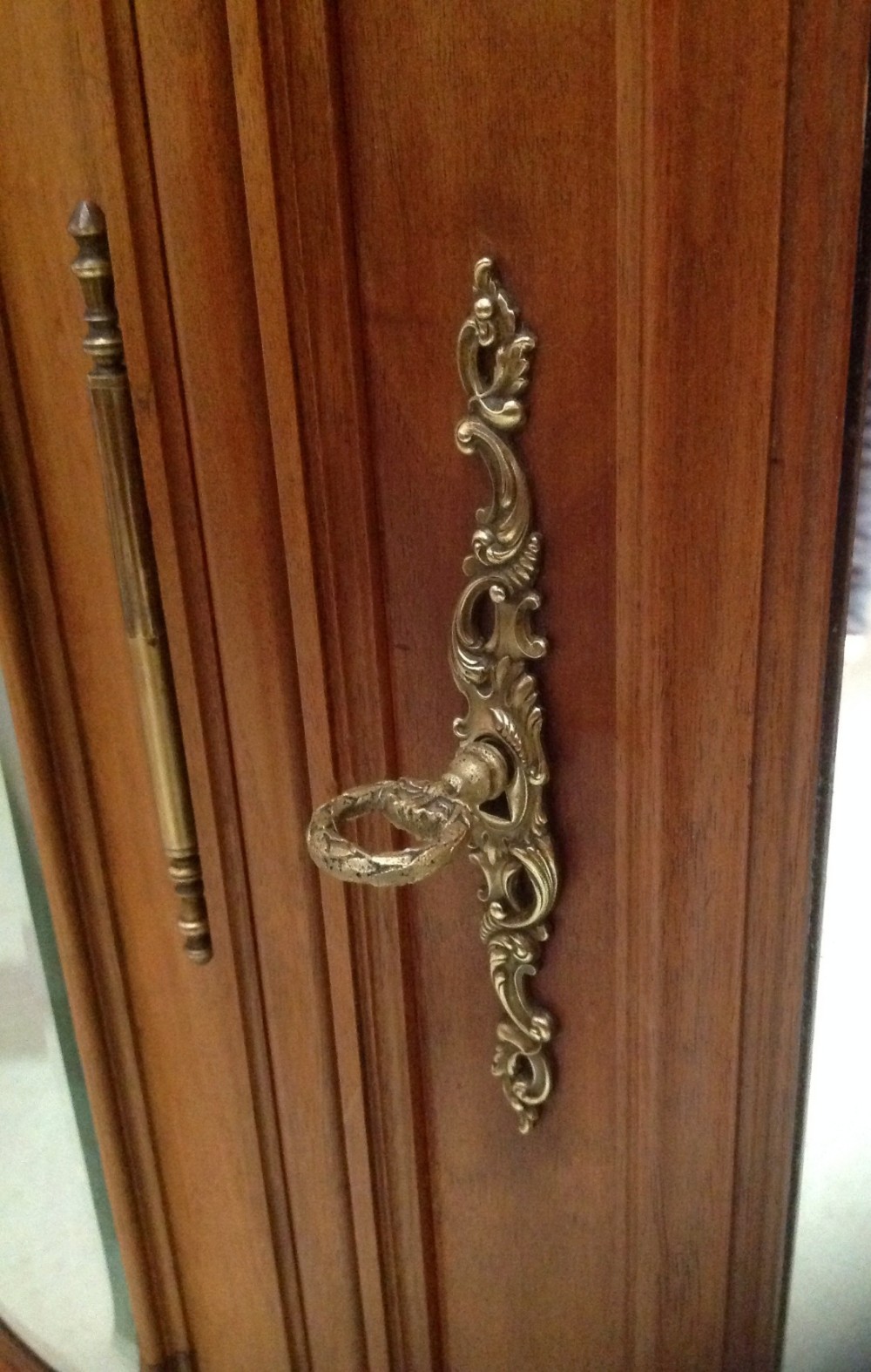 CARVED TRIPLE WALNUT FRENCH ARMOIRE View X
