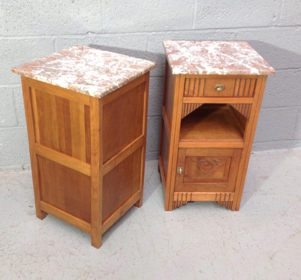 PAIR OF FRENCH OAK ART DECO BEDSIDE CABINETS View VI
