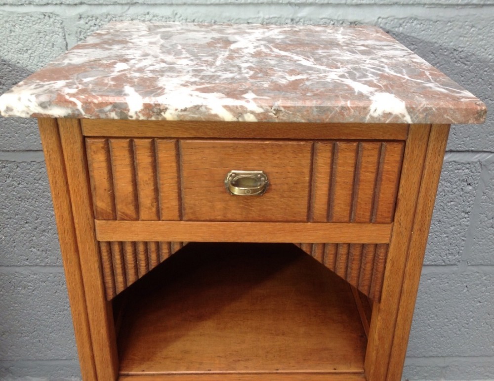 PAIR OF FRENCH OAK ART DECO BEDSIDE CABINETS View IX