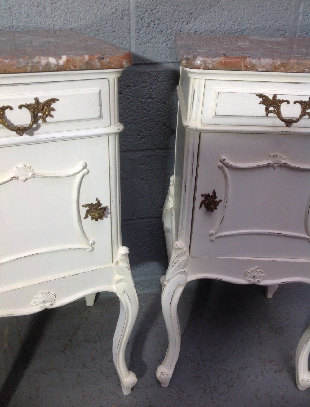 PAIR OF FRENCH PAINTED BEDSIDE CABINETS View VI