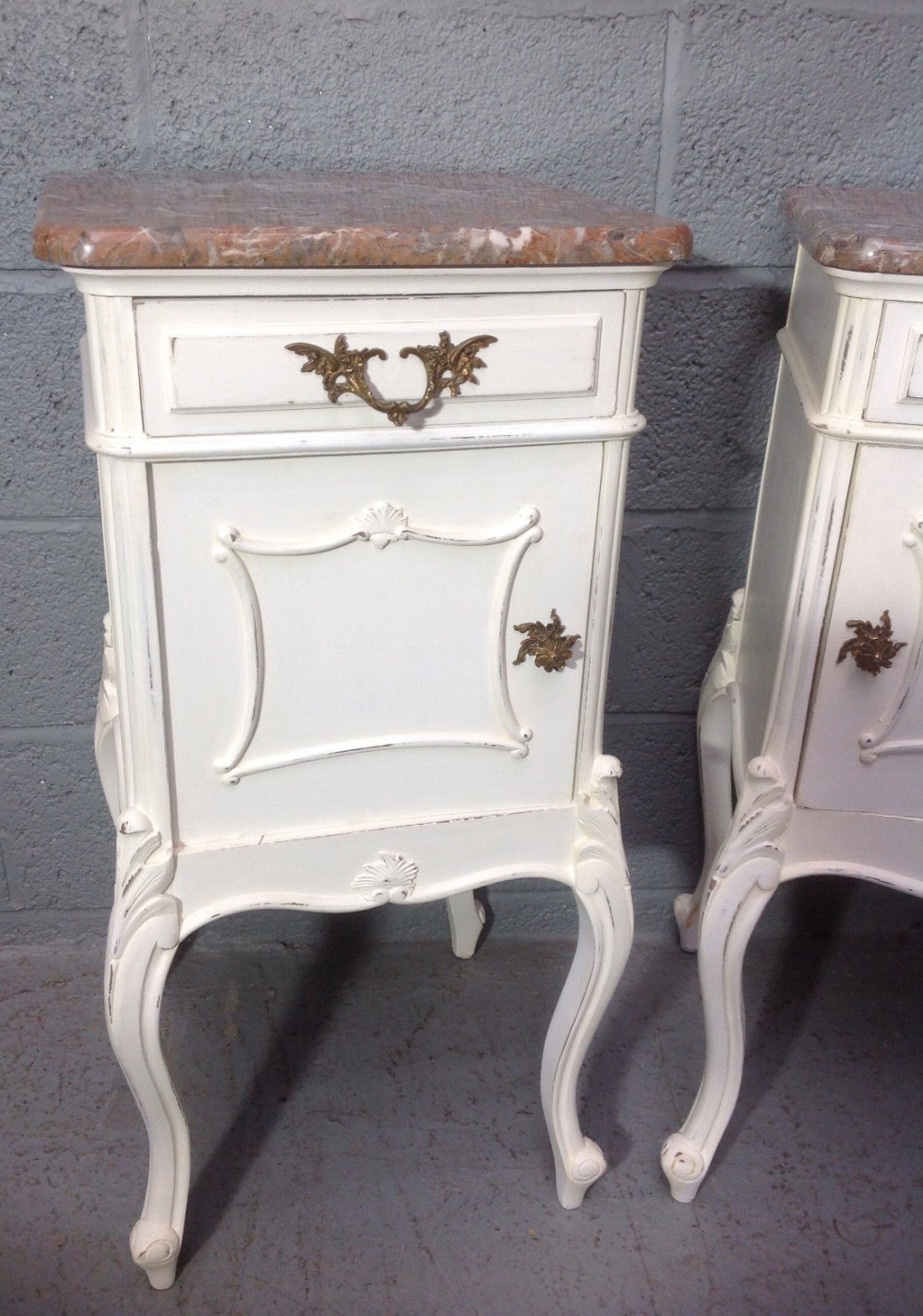 PAIR OF FRENCH PAINTED BEDSIDE CABINETS View VII