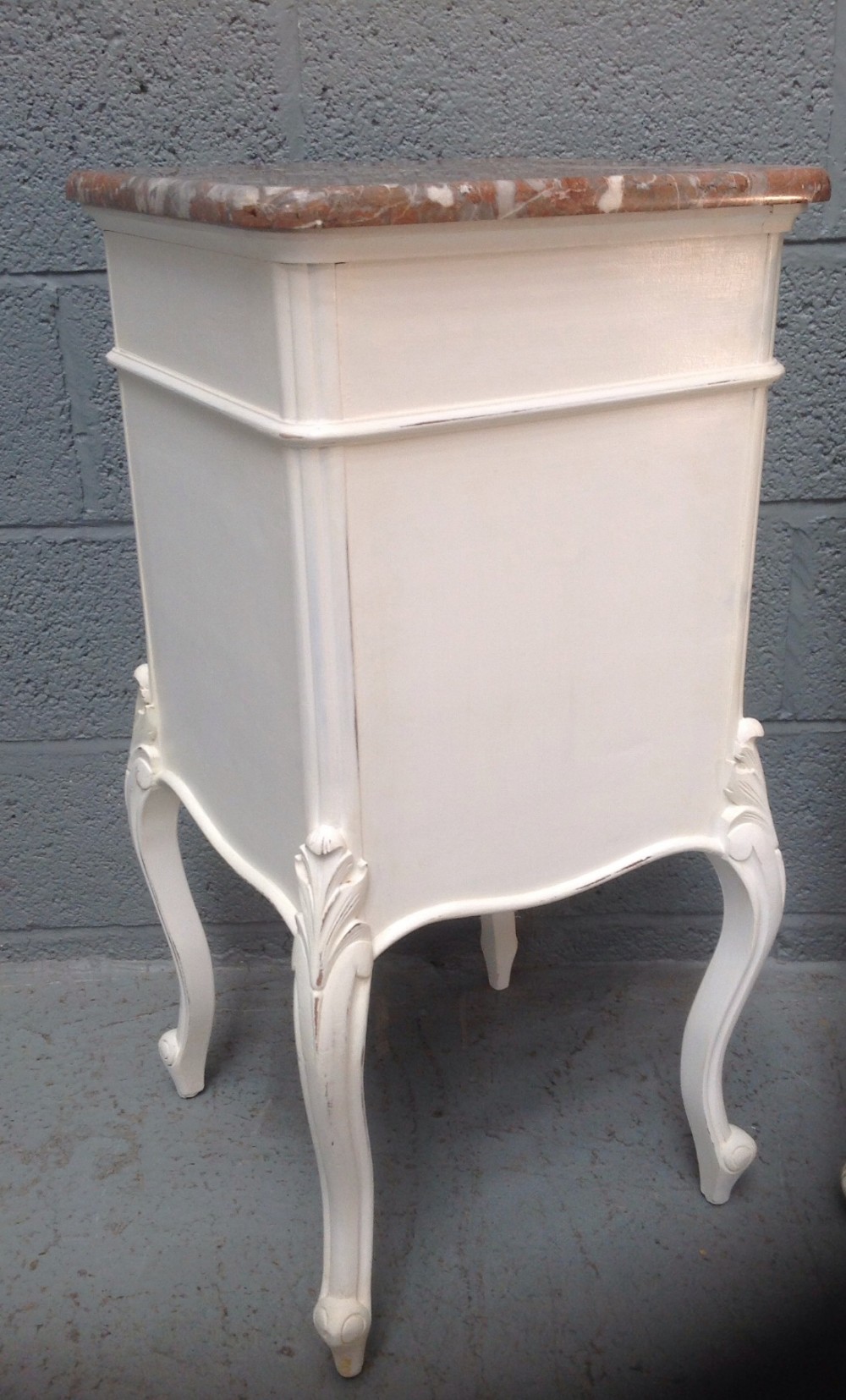 PAIR OF FRENCH PAINTED BEDSIDE CABINETS View XII