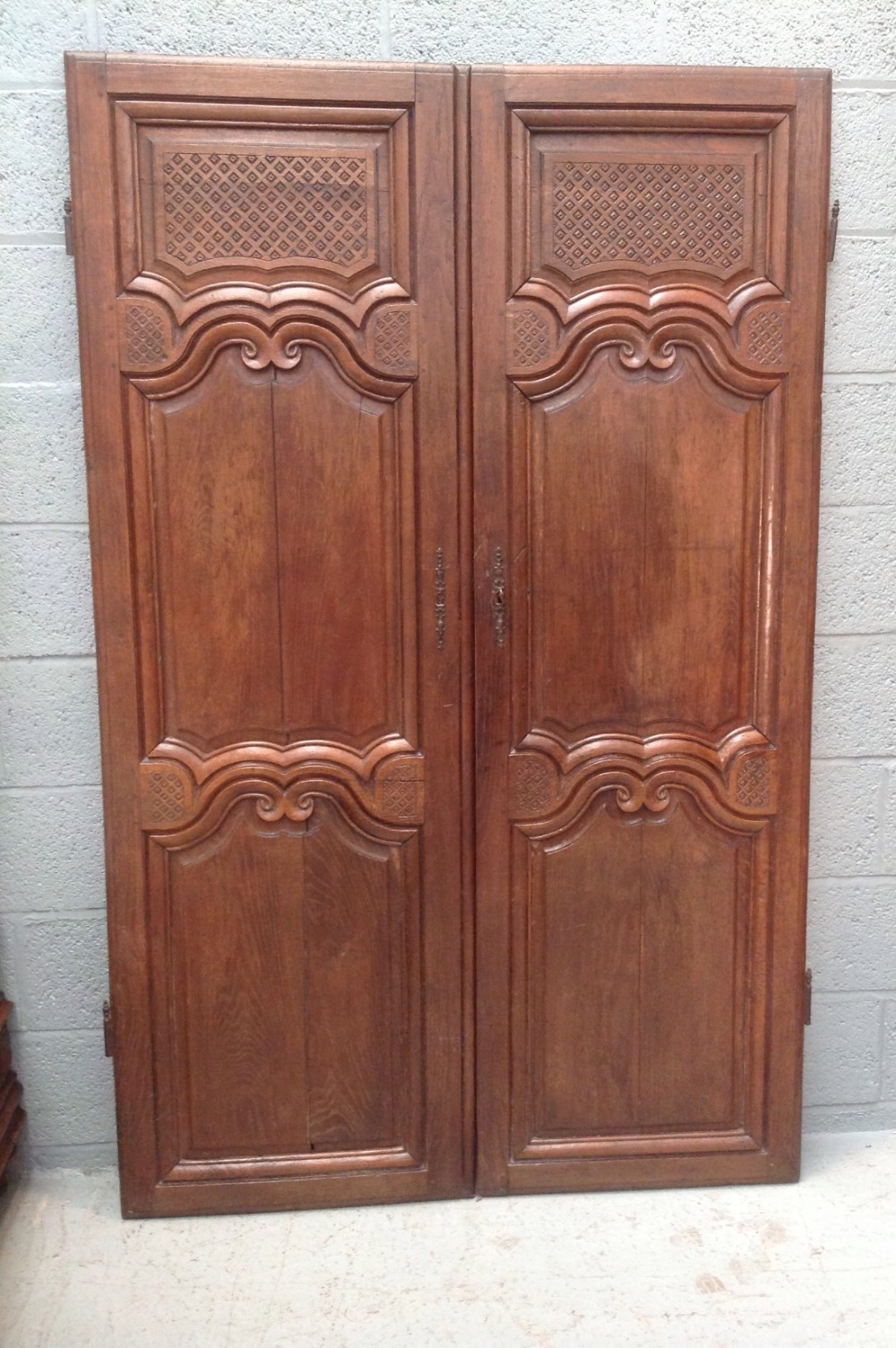 PAIR OF FRENCH OAK CUPBOARD DOORS View VI