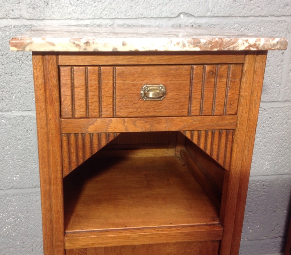PAIR OF FRENCH OAK ART DECO BEDSIDE CABINETS View XIII