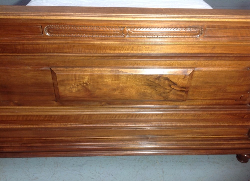 OUTSTANDING FRENCH WALNUT SUPER KINGSIZE BED  View V