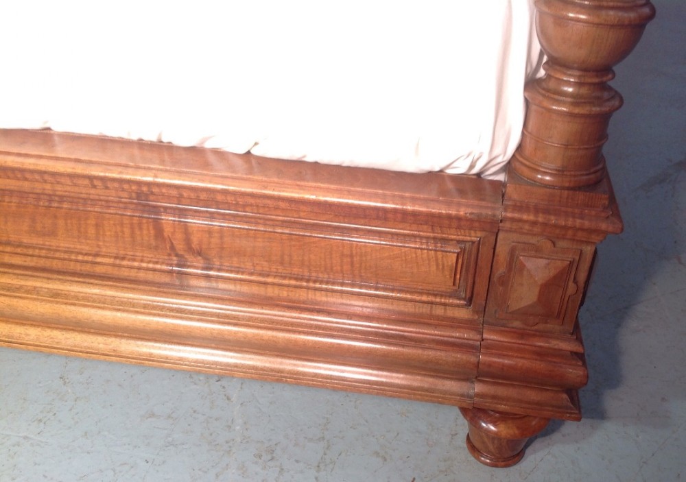 OUTSTANDING FRENCH WALNUT SUPER KINGSIZE BED  View IX
