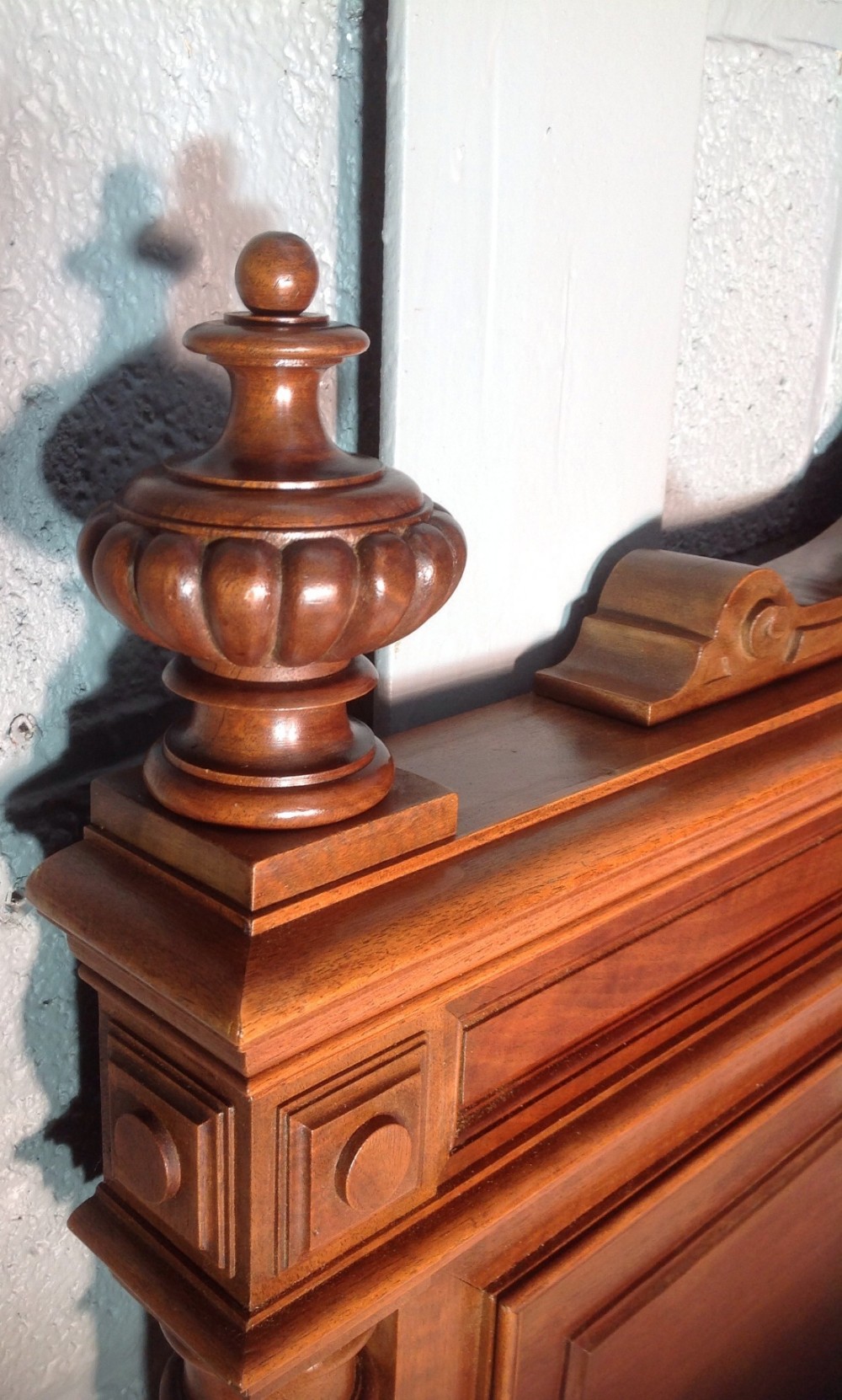 OUTSTANDING FRENCH WALNUT SUPER KINGSIZE BED  View X