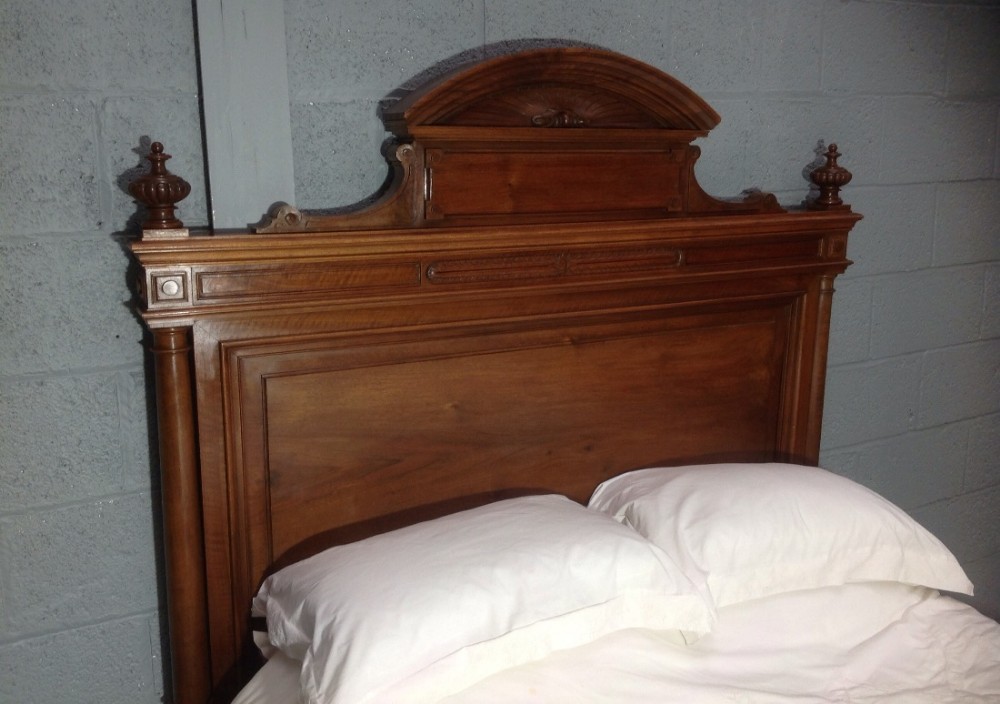 OUTSTANDING FRENCH WALNUT SUPER KINGSIZE BED  View XIII