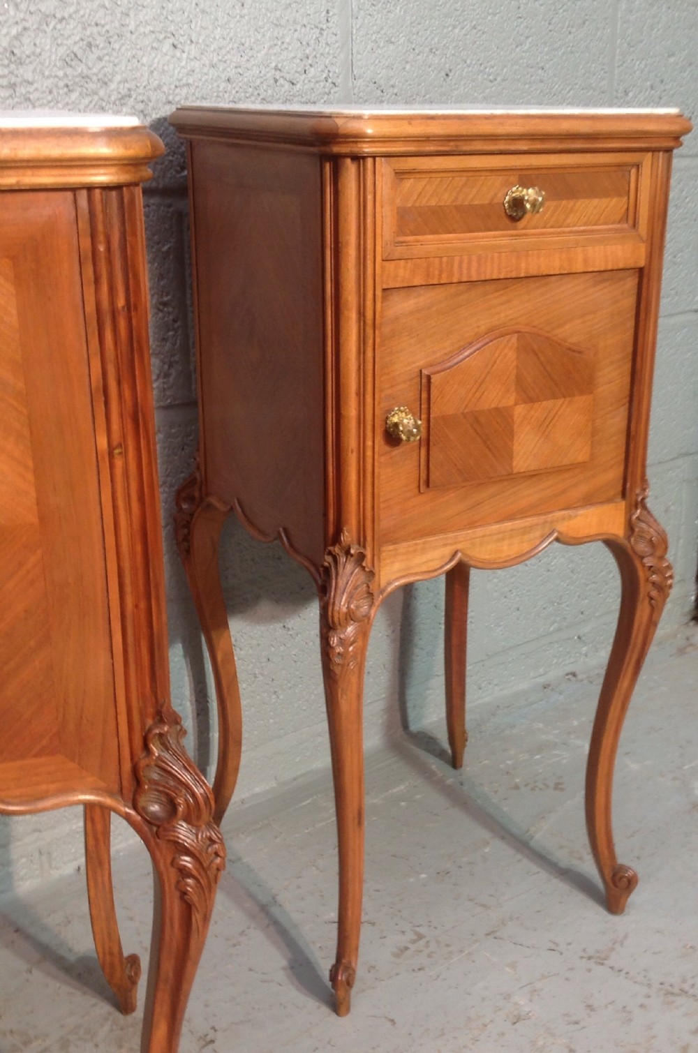 PAIR OF FRENCH WALNUT BEDSIDE CABINETS View VIII