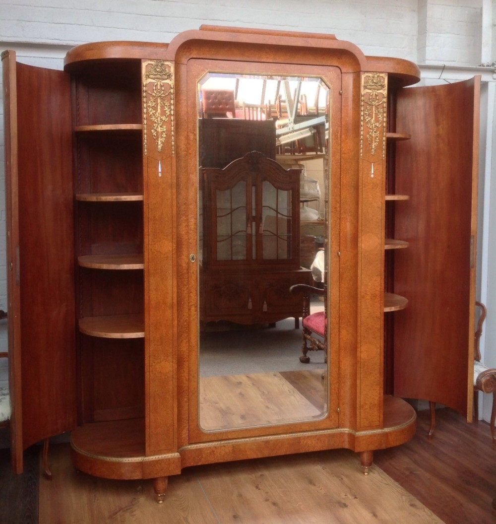 LARGE ART DECO FRENCH ARMOIRE View XII