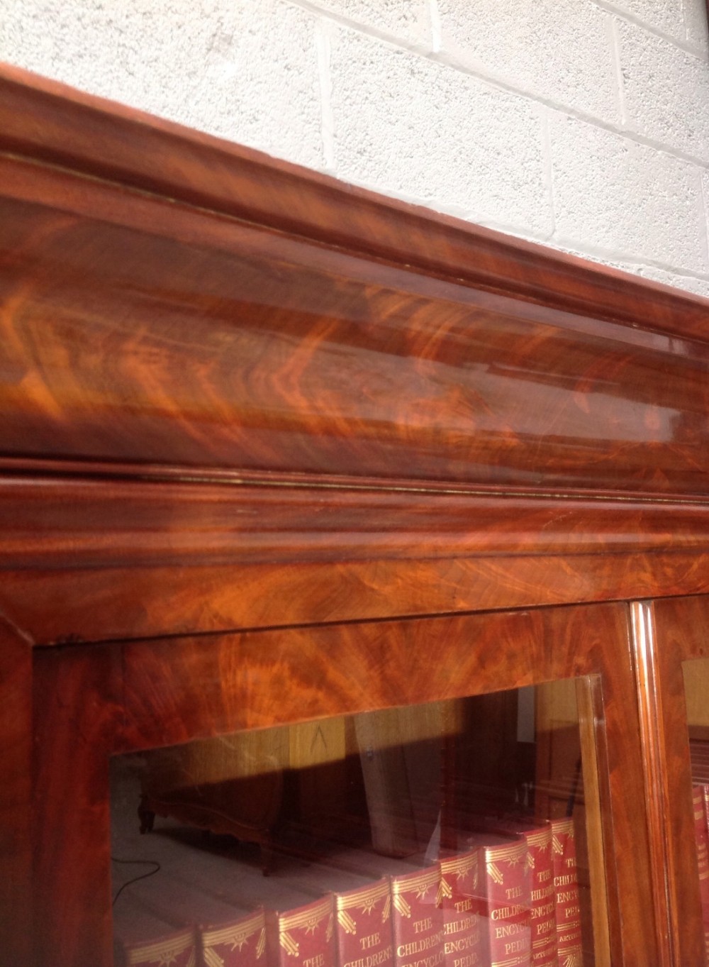 FRENCH MAHOGANY GLAZED BOOKCASE View II