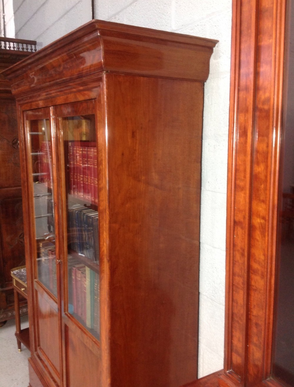 FRENCH MAHOGANY GLAZED BOOKCASE View VIII
